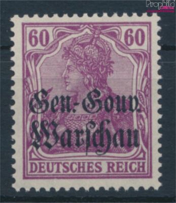 Prophila Briefmarke: Dt. Besetzung Polen 1. WK, 1916 Germania – Postfrisch ** MNH