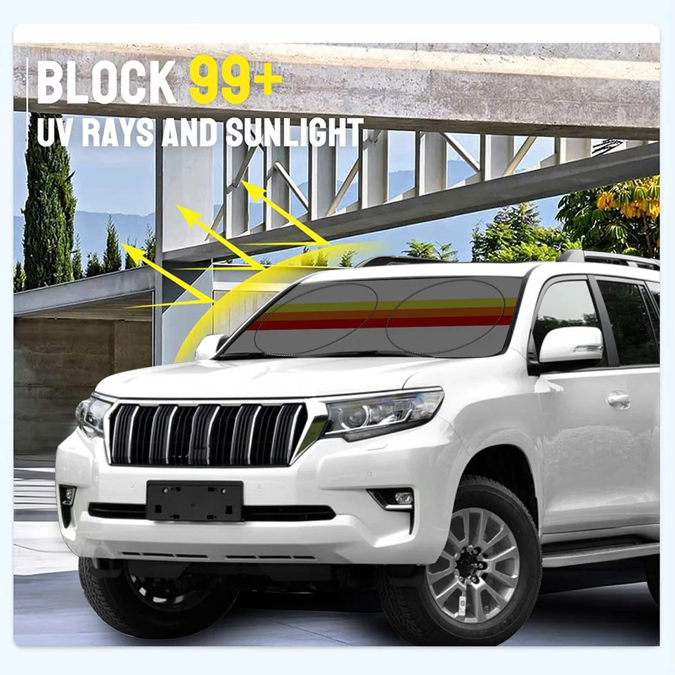 For Toyota Corolla Car Windshield Sunshade Reflective Foldable Sun Cover - Image 3 of 4