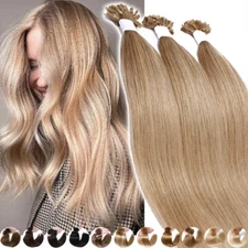 200S Thick Keratin Nail Tip 100% Real Human Hair Extensions Fusion U Tip Bonds