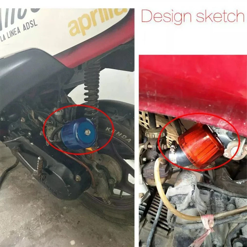 Limpiador de filtro de aire US 35mm 45° 50cc 110cc 125cc ATV PIT bicicleta a prueba de salpicaduras + cubierta Foto 3 de 4