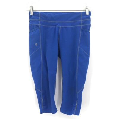 Athleta Dobby Be Free Knicker Activewear Bottoms Leggings Size Small Blue