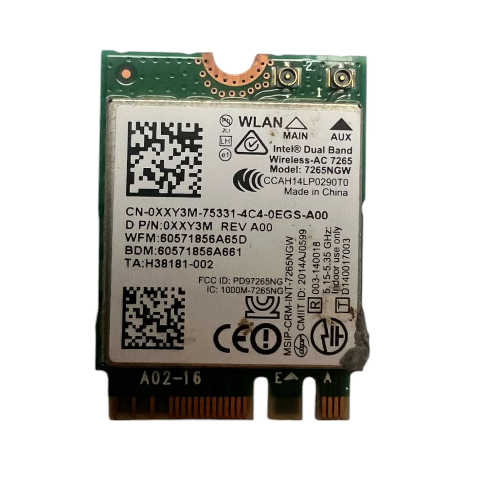 Intel Dual Band Wireless-AC 7265 WLAN Karte - 7265NGW - P/N: 0XXY3M - Bild 3 von 4