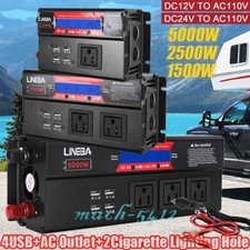 5000W De Convertidor DC 12V 24V A 110V AC 4 USB Para Carro Inversor Corriente