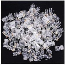 Fjiangyi 1000 Pcs Cat5 RJ-45 Ends Cat5 Connector Cat6 / Cat5e RJ45 Connector ...