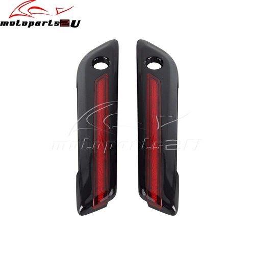 Pair Motorcycle LED Saddlebag Side Latch Light Lamp For Harley Touring 14-Later - Picture 5 of 10