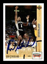 1991-92 Upper Deck 214 Rod Strickland signed auto autograph 