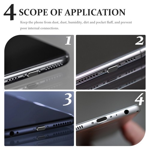 Phone Charging Port Cover Anti Dust Caps Phone Dust Cover Plug Phone - 第 9/12 張圖片