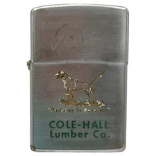 VTG 1967 ZIPPO USA Bradford Lighter Advertising Cole-Hall Lumber Co Birmingham
