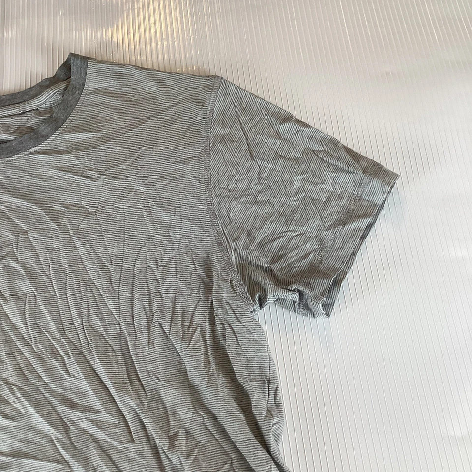 Мужская футболка Daniel Buchler размер S короткий рукав эластичная вырез лодочкой в полоску NY - Изображение 3 из 4