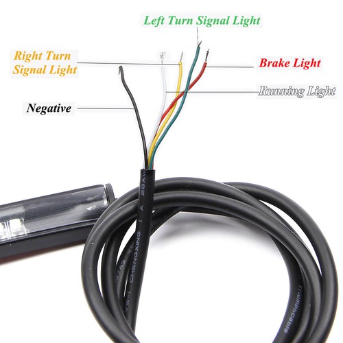 4X Motor Light Bar Strip Flash Tail Brake Stop Turn Signal License Plate Light - Picture 8 of 11