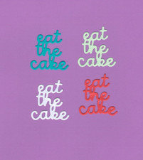 EAT THE CAKE die cuts scrapbook cards