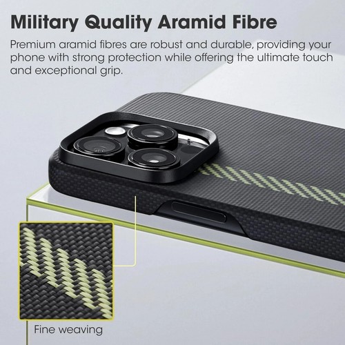 PITAKA Custodia Magnetica Compatibile con iPhone 15 Pro Max Fibra Aramidica Ultra Th - Foto 4 di 5