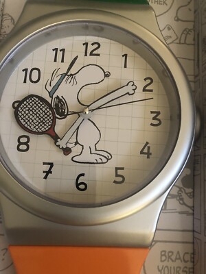 Peanuts~Snoopy~TENNIS~Battery Operated~36 ~Wall Clock Watch-NEW~2023~Fast Ship.