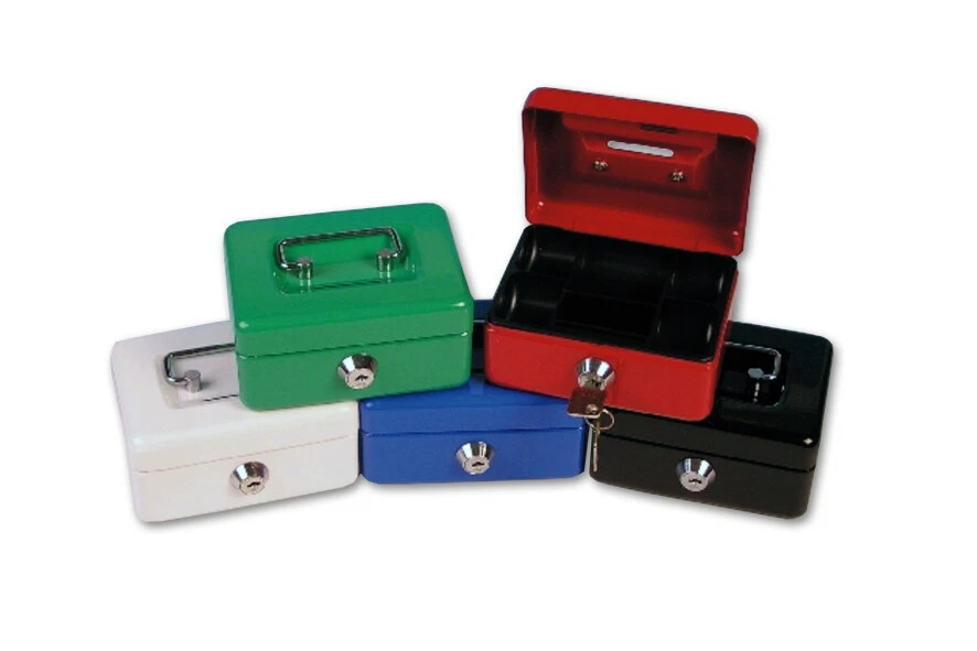 RHEITA Mini Geldkassette / Größe: 125x95x60mm / Farbe: dunkelblau