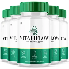 Vitaliflow Probiotic Gut Health Formula Enhance Digestive Function (5 Pack)