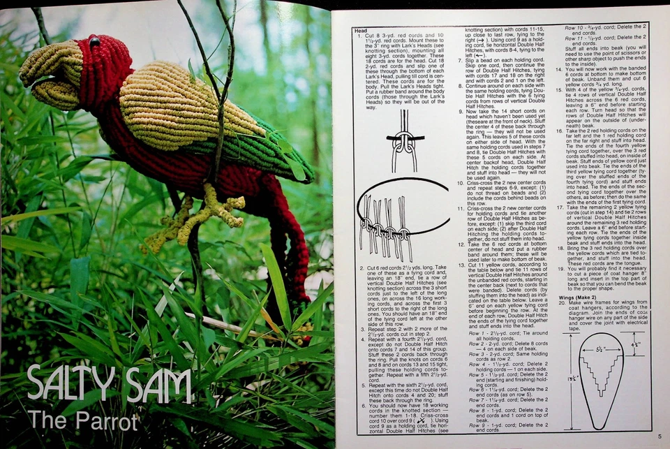 Macramé Pets Dimensional Animals Advanced Projects Patterns Crafts - Image 2 of 4