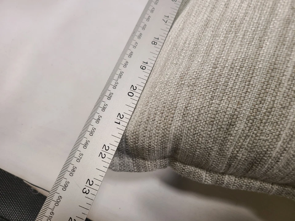 Anthropologie Throw Pillow Stripes Moss Gray 22x22 83169045 - Image 3 of 4