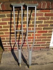 Matched Pair of Medline Crutches, adjustable 5'2" to 5'10"