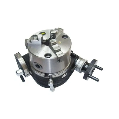 RDGTOOLS HBM MYFORD 4" 100MM TILTING ROTARY TABLE 3 SLOTS + 100MM HBM 3 JAW LATHE CHUCK RDGTOOLS