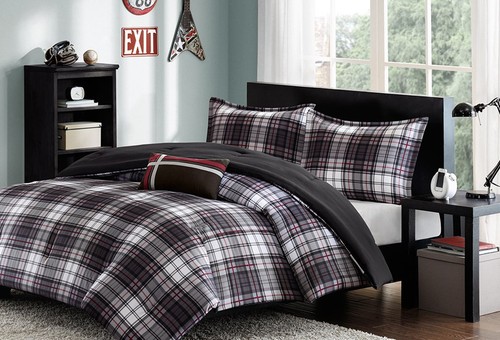 red plaid twin comforter