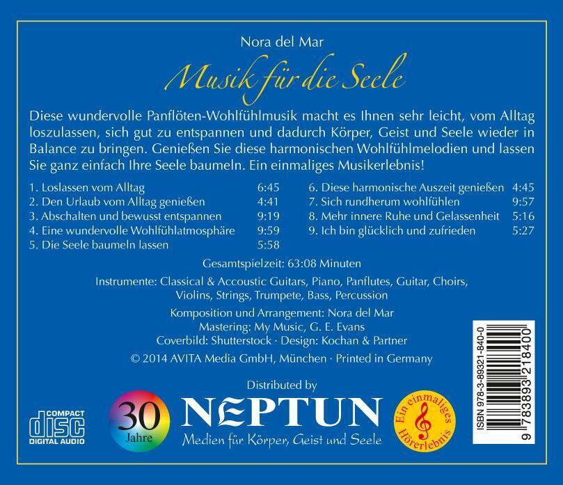 Thumbnail - Musik Für Die Seele | Nora Del Mar | Audio-cd | Jewelcase | 63 Min. |
