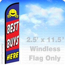 Flag Only 2.5' WINDLESS Swooper Feather Banner Sign - BEST BUYS HERE bf