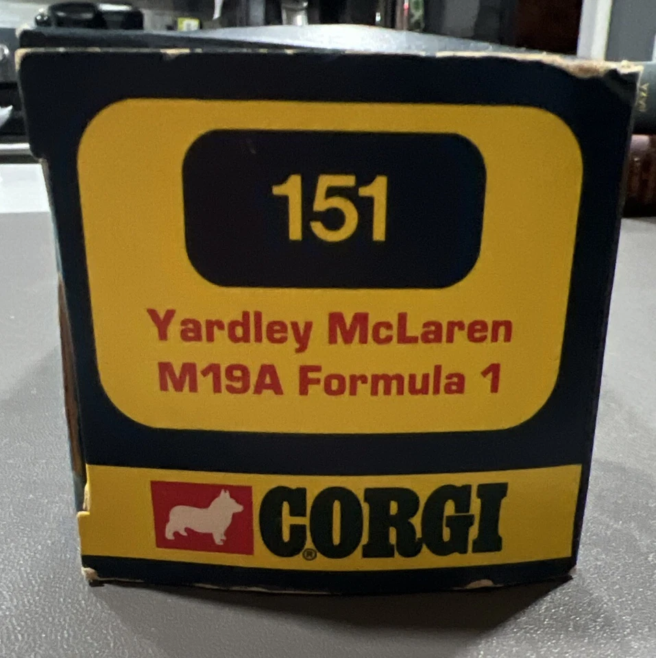 VTG 1973 Corgi 151 Yardley McLaren M19A Die Cast Racing Car with Box 1/36 Scale - Image 3 of 4
