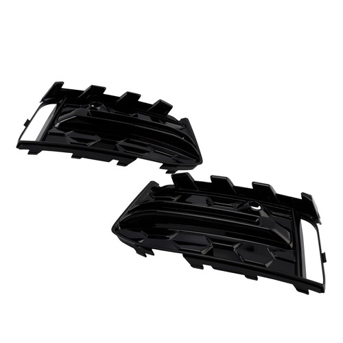 2PCS Front Bumper Fog Light Grille Trim Fit Audi A6L C8PA 2023+ Black S12 - Picture 12 of 12