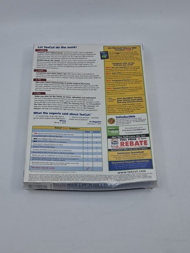 H&R Block Tax Cut Premium 2001 Tax Year Windows and Mac CD New SEALED - Picture 2 of 2
