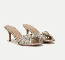 Veronica Beard Women's Misa Platinum Knot-Front Sandal Size 8 M Good Condition