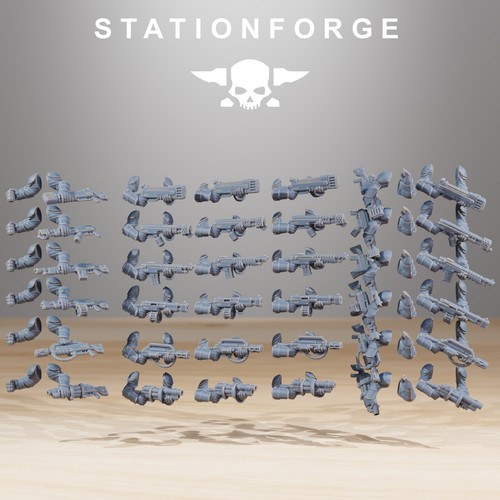 Kit de constructor de infantería Vaskar de la Guardia Nacional Stationforge miniatura 28 mm de mesa - Imagen 4 de 12