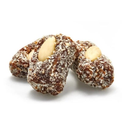 Coconut Almond Date Rolls - Sweet Healthy Snack - Natural Date Candy | FREE SHIP