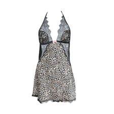 victoria  s secret leopard mini slip dress