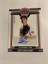 2022 Panini Stars & Stripes USA Baseball Zach Strickland Auto /499 #15US-ZS