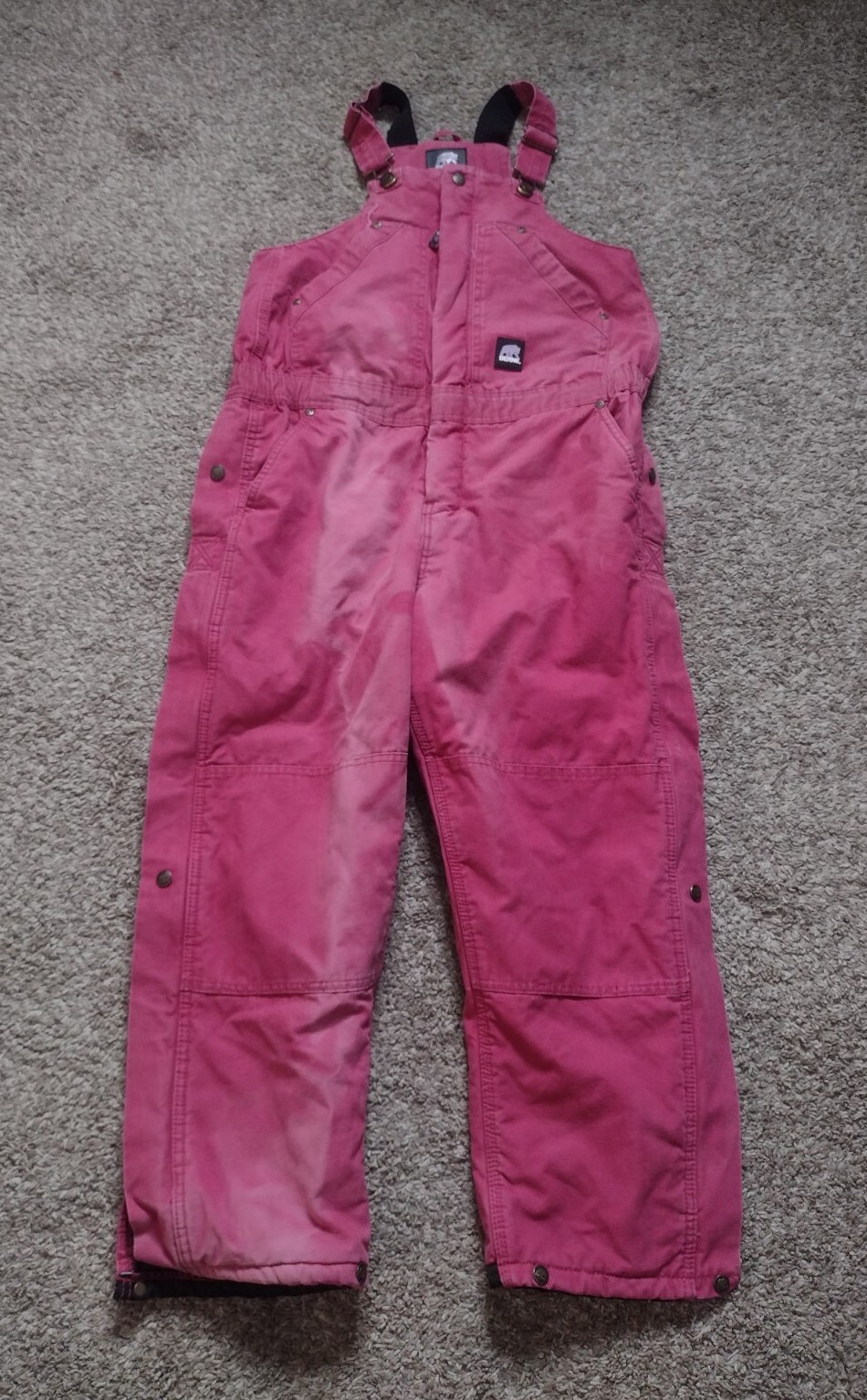 Berne Women's Insulated Bib Overalls Red Workwear Coveralls Farm Large