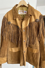 Schott Western Leather Fringe Jacket mens size 42