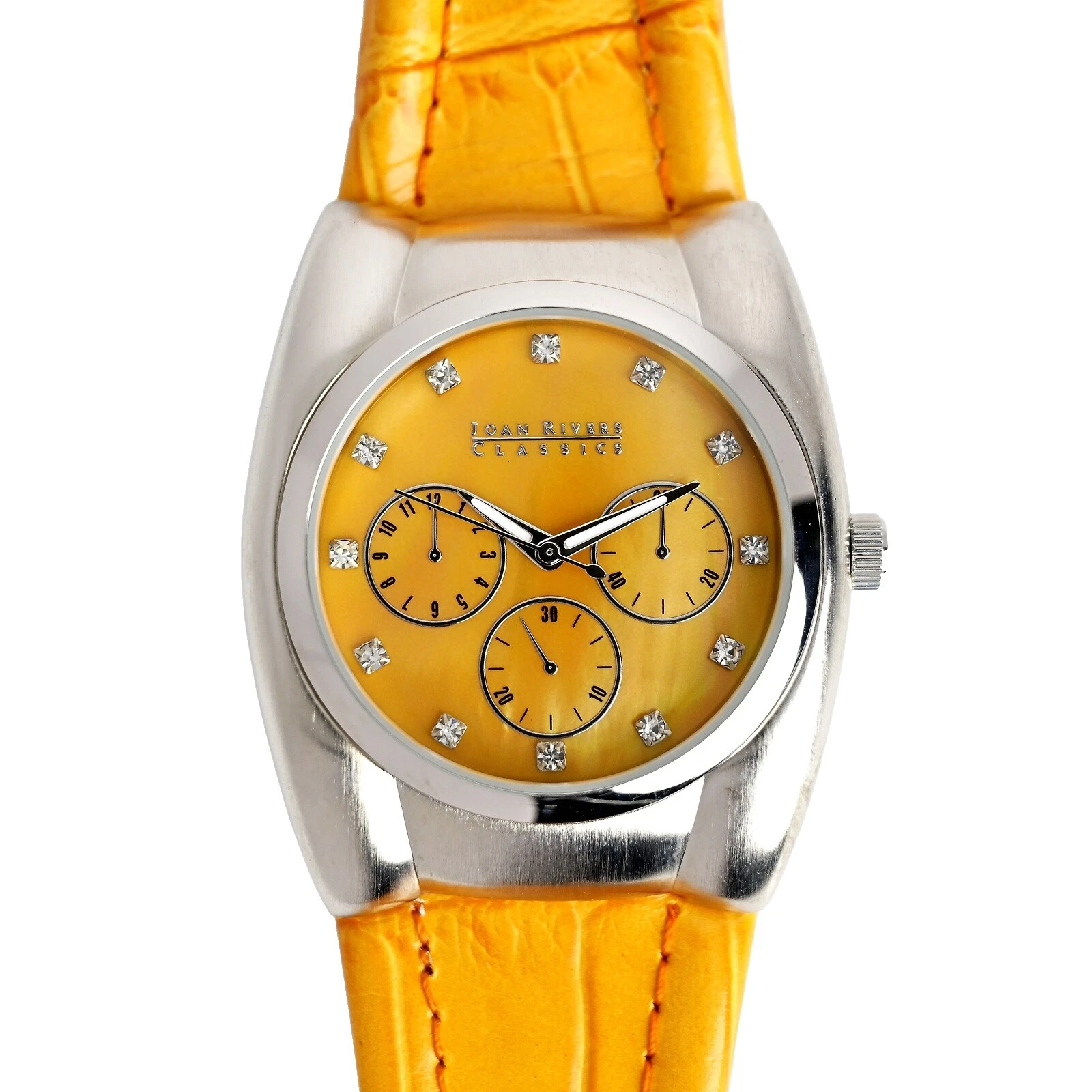 Relojes de pulsera de cuarzo de cuero Joan Rivers