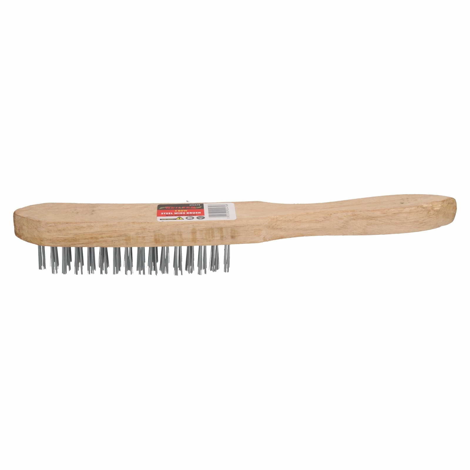 6 x 4 Row Wire Steel Brush Cleaner Rust Paint Removal Wooden Handle