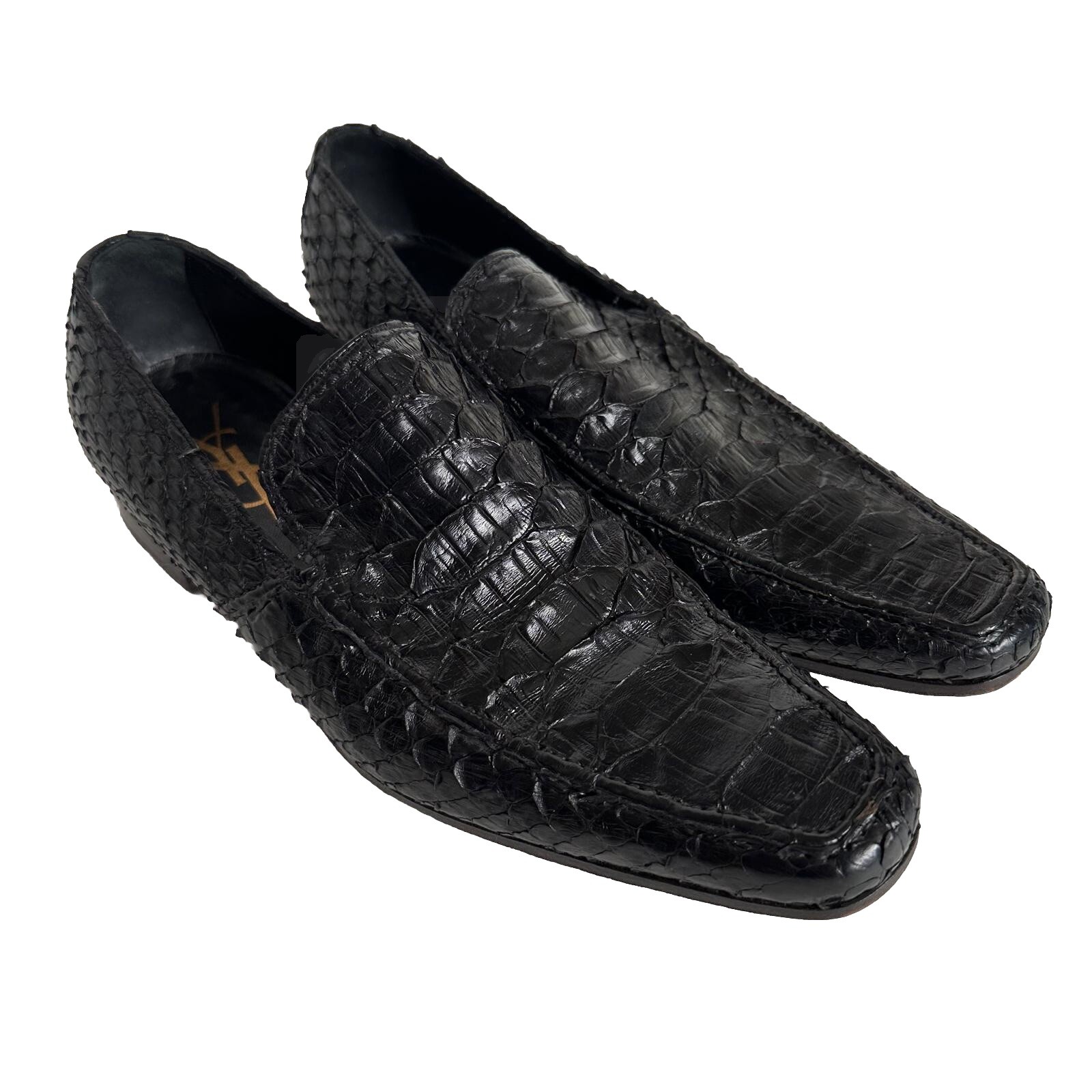 Mocassini scarpe eleganti pitone uomo Yves Saint Laurent by Tom Ford Rive Gauche Y2K