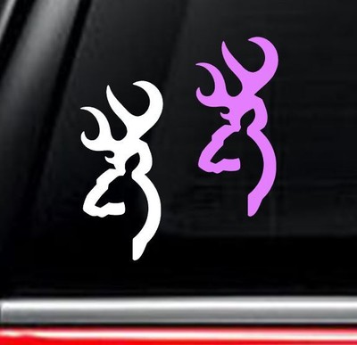 6 DEER TRACKS Vinyl Decals car window stickers Whitetail Bow Hunting Archery
