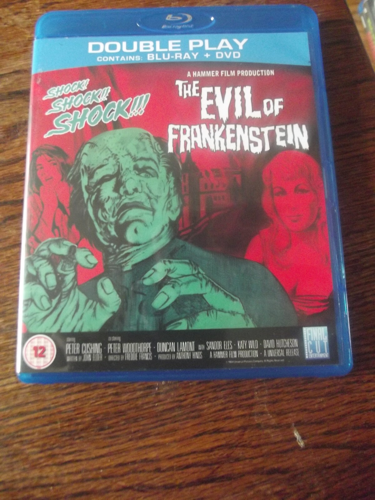 The Curse of Frankenstein blu Ray & dvd classic british Hammer horror film