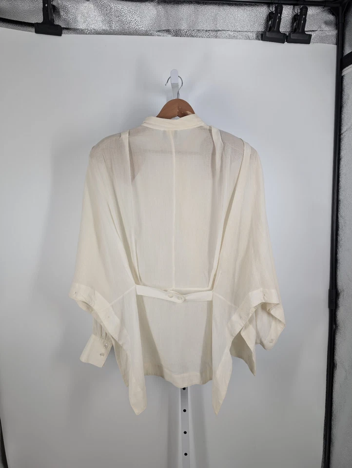 Camisa Poncho Blusa Eduardiana Campesina Christine Albers para Bonwit Teller De Colección Años 80 Foto 3 de 4