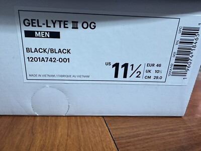 Men's Asics Sportstyle x Awake NY Gel-Lyte III OG Black