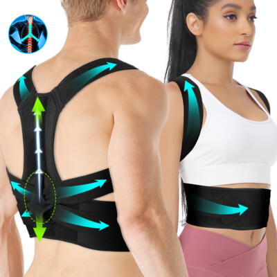 Back Brace Posture Corrector Women, Men Shoulder Straightener Adjustable Support