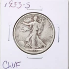 1933-S 50C Walking Liberty Half Dollar in Choice VF Condition #6732