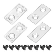 4Pcs 3060 EU Standard T-Slot 9.5mm Dia Aluminum Extrusion End Cap Silver