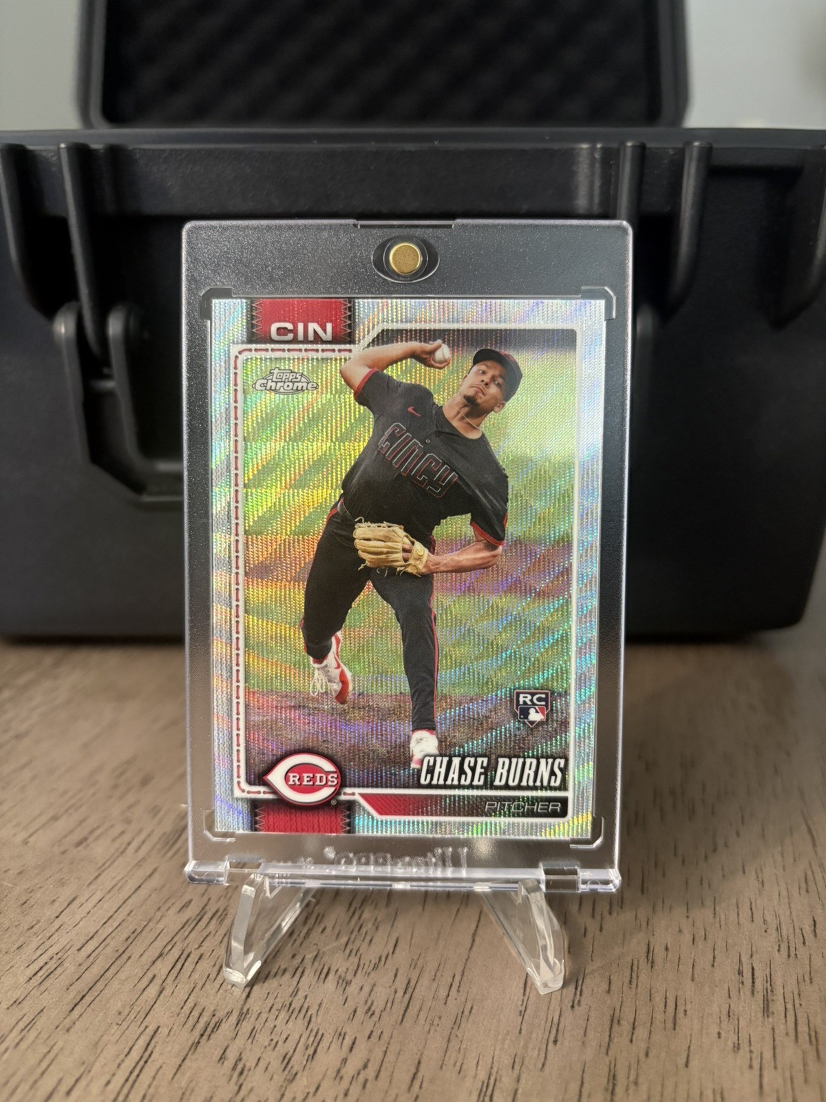 2026 Topps Chrome #134 Chase Burns Prism Refractors