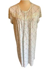 Vintage Secret Treasures Nightgown L Cottagecore Floral Lace Sleepwear