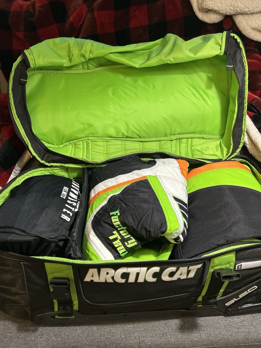 Arctic Cat Snowmobile Gear Bundle OGIO Bag Mossi Suit Klim Boots