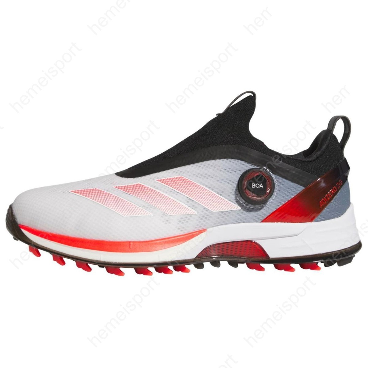 Adidas Adizero ZG BOA Spikeless Golf Shoes Athletic White Lucid Red Men Size 10 adidas Adizero ZG Golf Shoes (White/Lucid Red/Core Black  main image 3